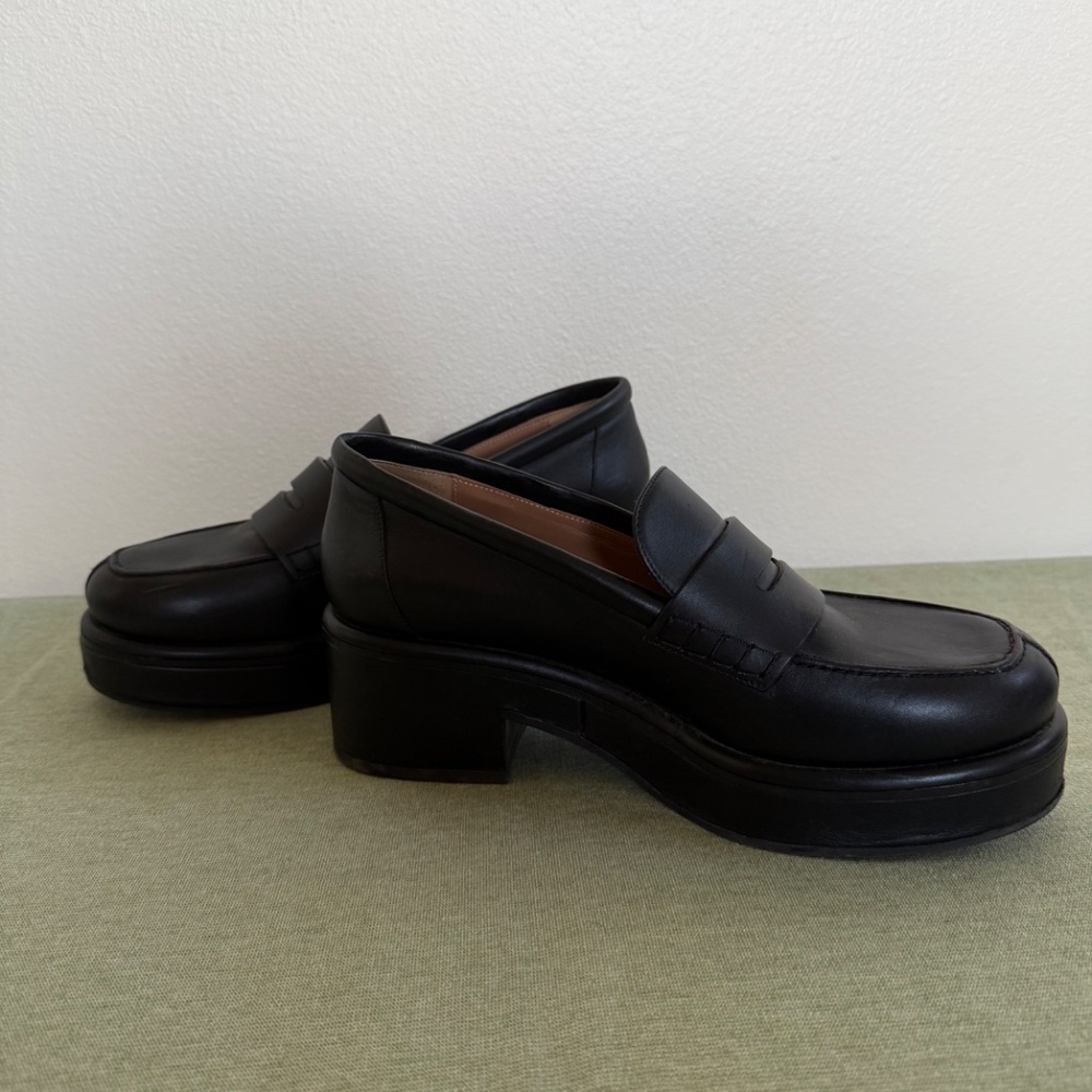 Laurence Dacade Ivone Black Leather Chunky Loafers Made in Italy - Picture 7 of 12